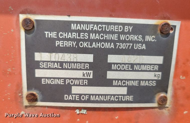 image for item JO9214 2001 Ditch Witch 5110  trencher