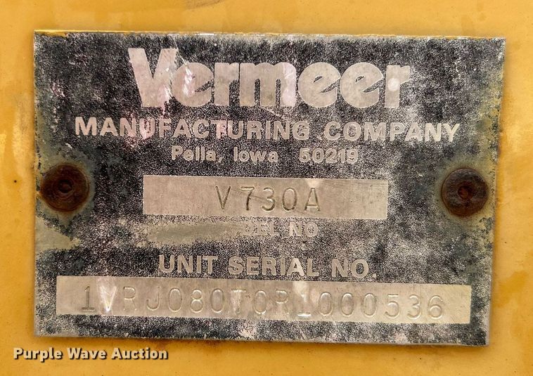 image for item KW9218 1994 Vermeer V4150  trencher