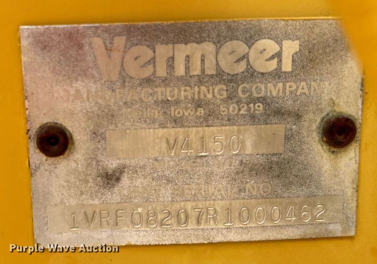 image for item KW9218 1994 Vermeer V4150  trencher