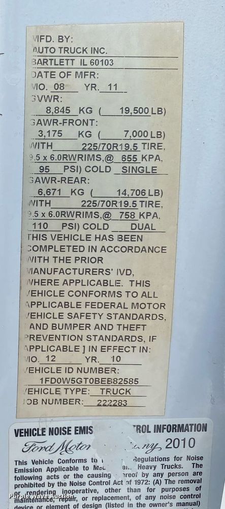 image for item KW9266 2011 Ford F550 Super Duty  Crew Cab utility / service truck