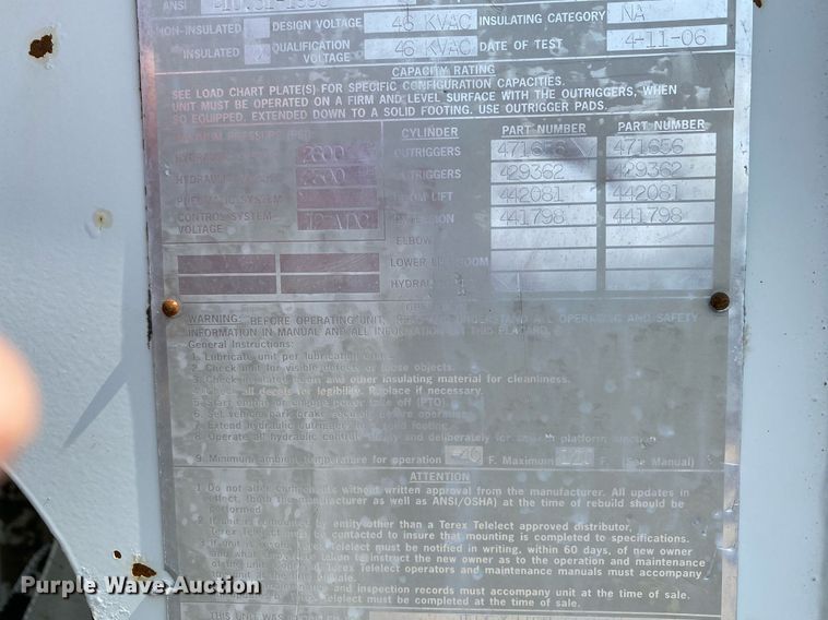 image for item KW9268 2007 International 4300  digger derrick truck