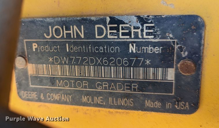 image for item LM9805 2008 John Deere 772D  motor grader