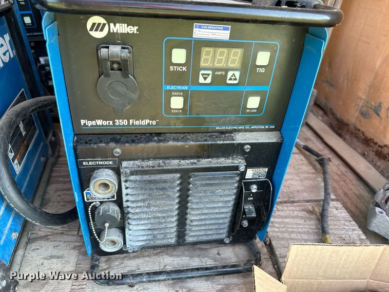 image for item LN9266 (3) Miller PipeWorx 350 Field Pro welders