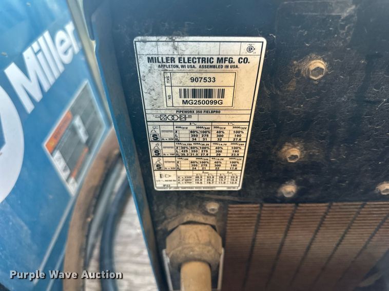 image for item LN9266 (3) Miller PipeWorx 350 Field Pro welders