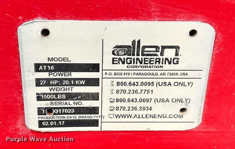 image for item LN9269 2017 Allen AT16  concrete buggy