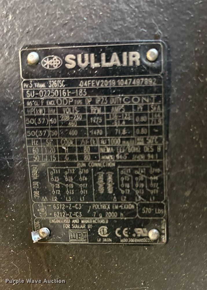 image for item LP9994 Sullair LS-12  air compressor