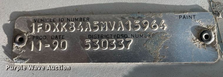 image for item LS9296 1991 Ford F800  dump truck