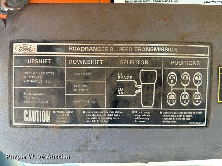 image for item MB9541 1995 Ford F800  utility / service truck