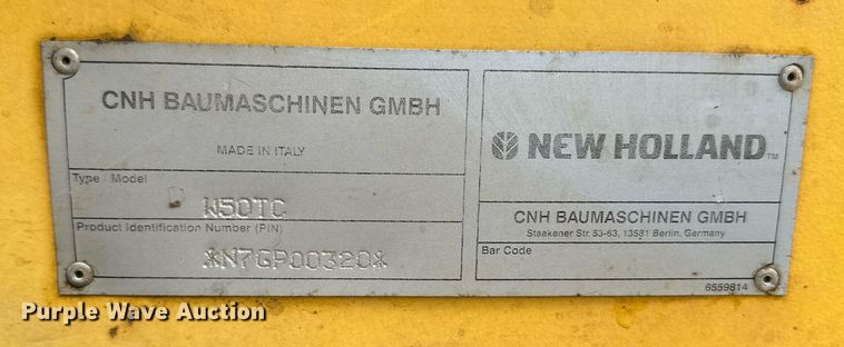 image for item MB9583 2007 New Holland W50TC  wheel loader