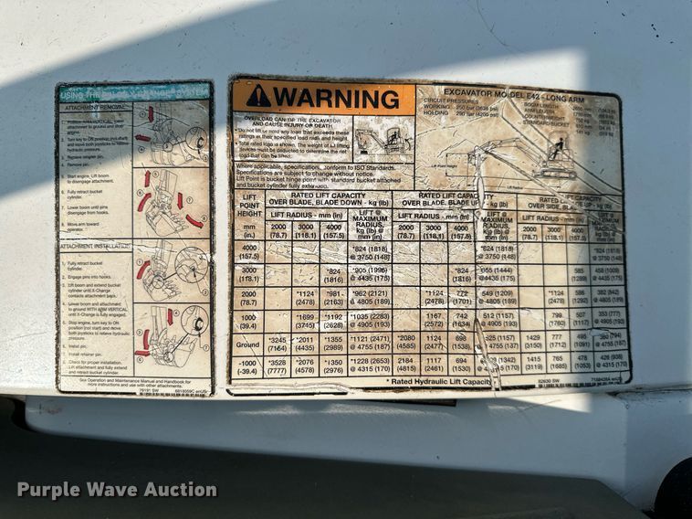 image for item MB9590 2013 Bobcat E42  mini excavator