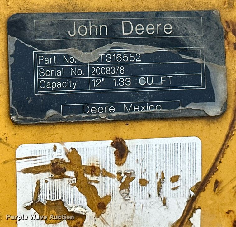 image for item MB9596 (2) John Deere excavator buckets