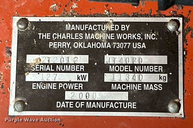 image for item MB9608 2000 Ditch Witch JT4020  directional boring unit