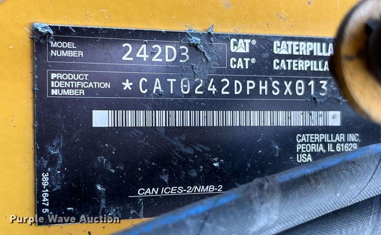 image for item MG9297 2021 Caterpillar 242D3  skid steer loader