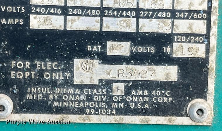 image for item MG9303 Onan 55OEN-15R/13448B  generator