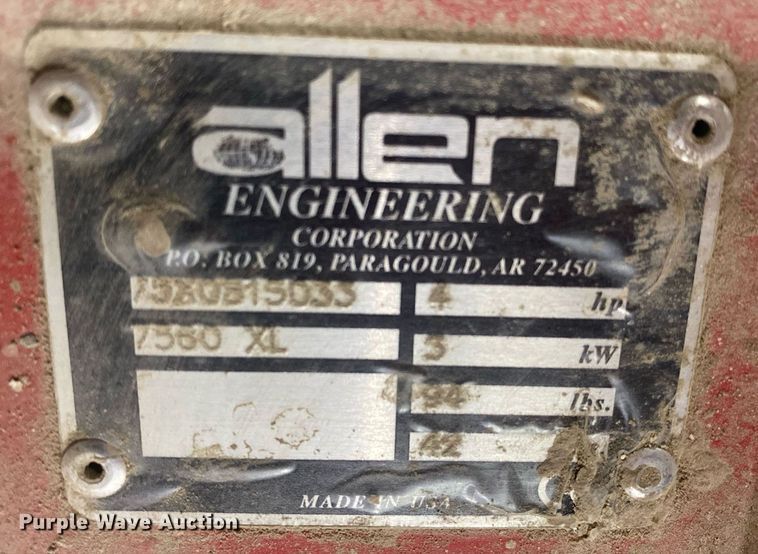 image for item MG9941 Allen Engineering Corp 7380 XL  pressure washer