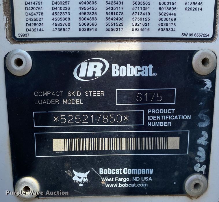 image for item MG9949 2005 Bobcat S175  skid steer loader