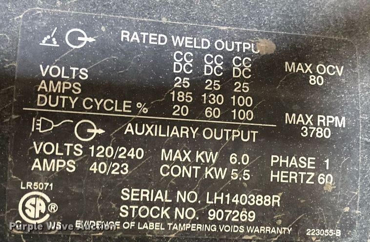 image for item MG9953 Miller Blue Star 185  welder/generator