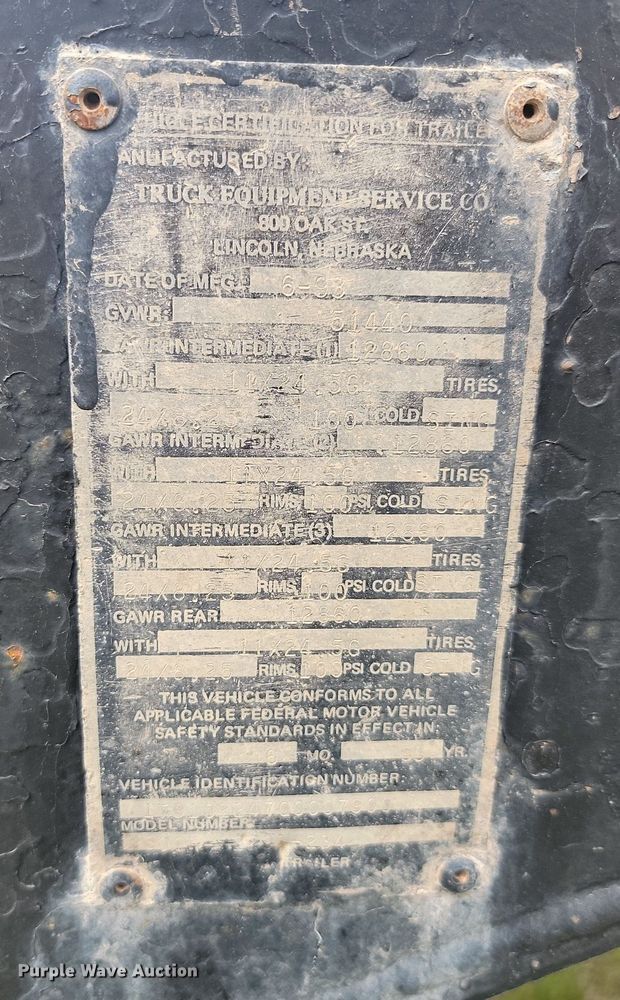 image for item ML9497 1994 Cornhusker 8X35 Rockpup  end dump pup trailer