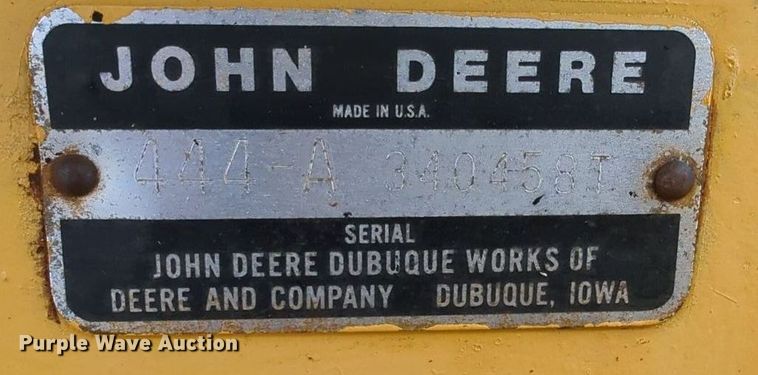image for item MY9351 1980 John Deere 444  wheel loader