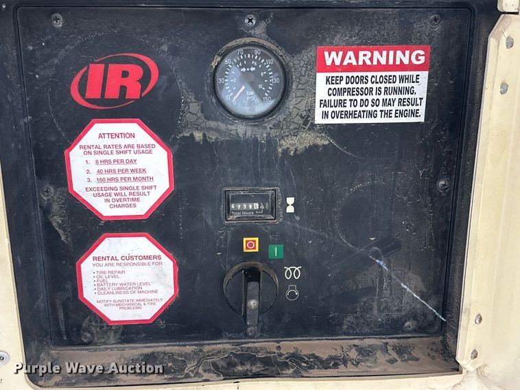 image for item NI9806 2004 Ingersoll Rand P185WJD  air compressor