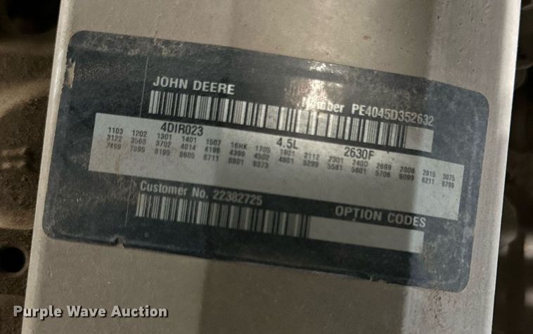 image for item NI9806 2004 Ingersoll Rand P185WJD  air compressor