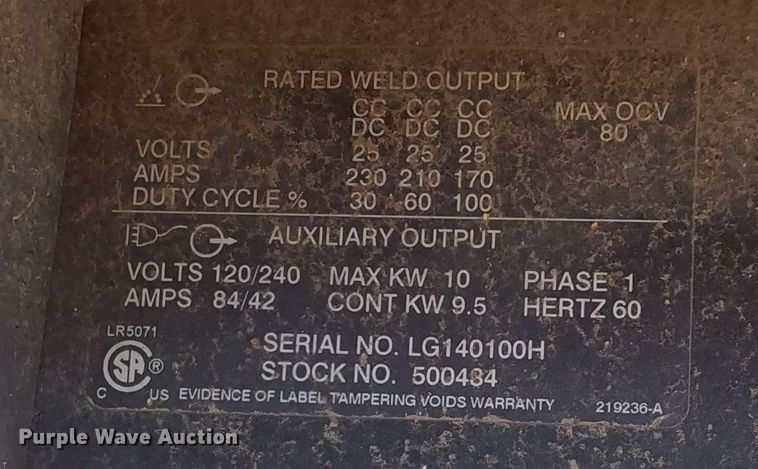 image for item NP9752 Hobart CB4  welder/generator