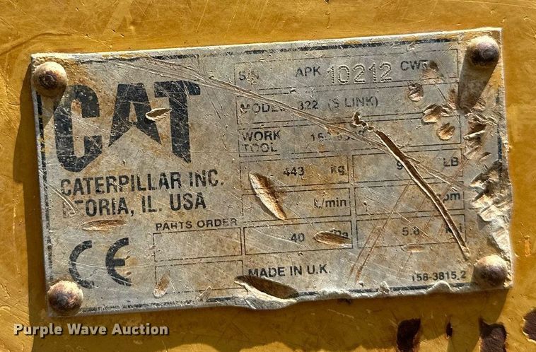 image for item OC9011 2005 Caterpillar 322C L  excavator