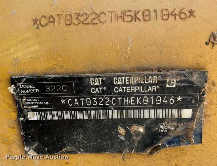 image for item OC9011 2005 Caterpillar 322C L  excavator