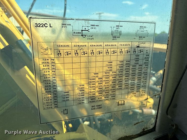 image for item OC9022 2003 Caterpillar 322C L  excavator