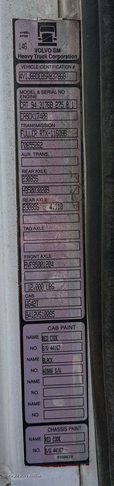 image for item OC9023 1995 White GMC WB  utility / service truck