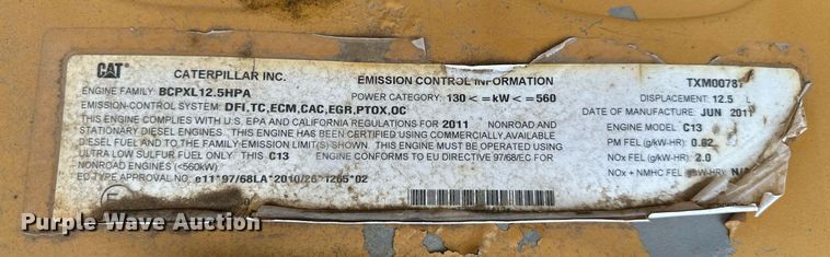 image for item OC9025 2011 Caterpillar 349EL  excavator