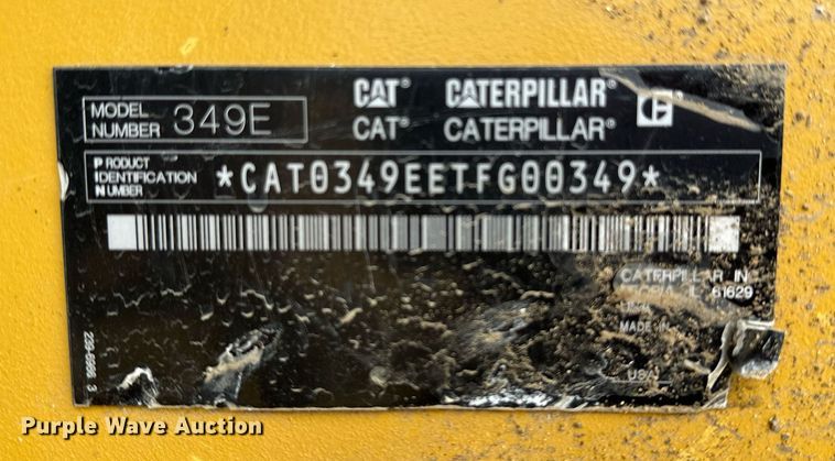 image for item OC9025 2011 Caterpillar 349EL  excavator