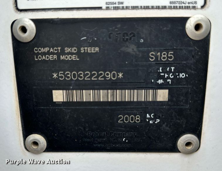 image for item OC9071 2008 Bobcat S185  skid steer loader