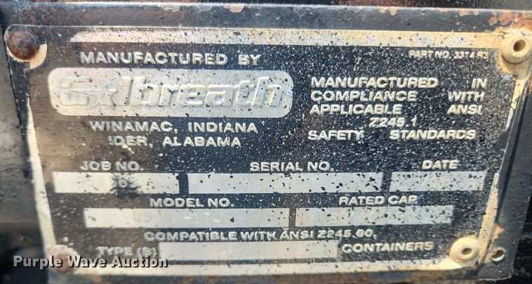 image for item OK9556 2005 Sterling L9500  roll-off container truck