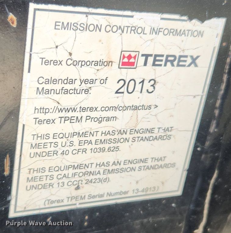 image for item OK9579 2013 Terex PT-70  tracked skid steer loader