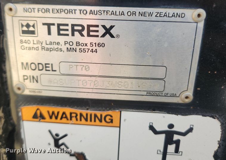 image for item OK9579 2013 Terex PT-70  tracked skid steer loader