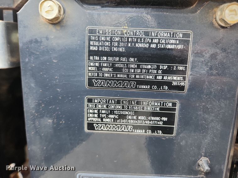 image for item OK9580 2017 Yanmar ViO45-6A  mini excavator