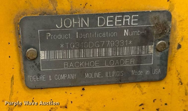 image for item ZA0320 1991 John Deere 310D  backhoe