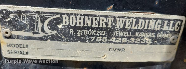 image for item DK1968 2009 Bohnert  tilt deck equipment trailer