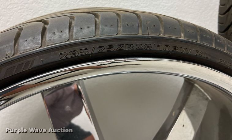 image for item DN3045 (4) 295/25ZR28 tires and wheels