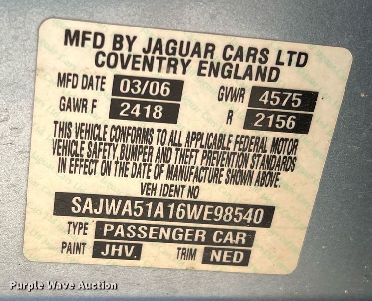 image for item DN3049 2006 Jaguar X-Type