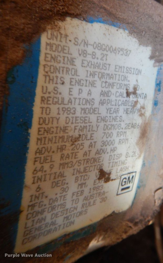 image for item DO1458 1986 Ford F800  dump truck