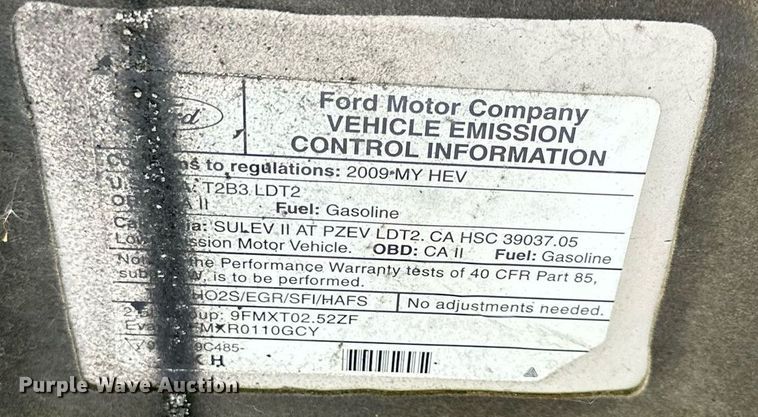 image for item DO5155 2009  Ford Escape Hybrid  SUV