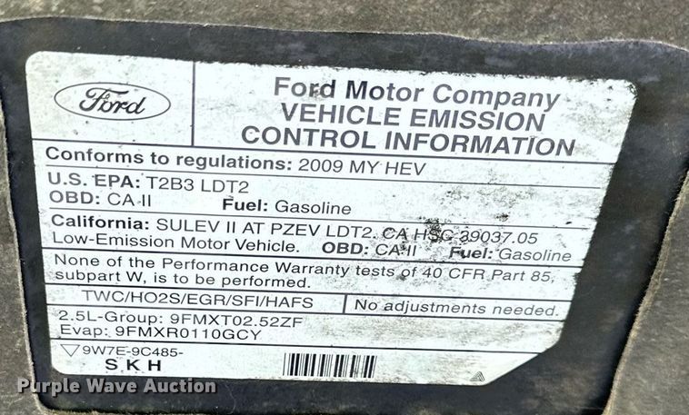 image for item DO5158 2009  Ford Escape Hybrid  SUV