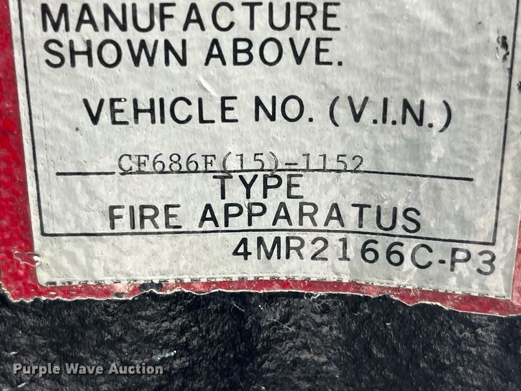 image for item DP0477 1977 Mack CF-600  pumper fire truck