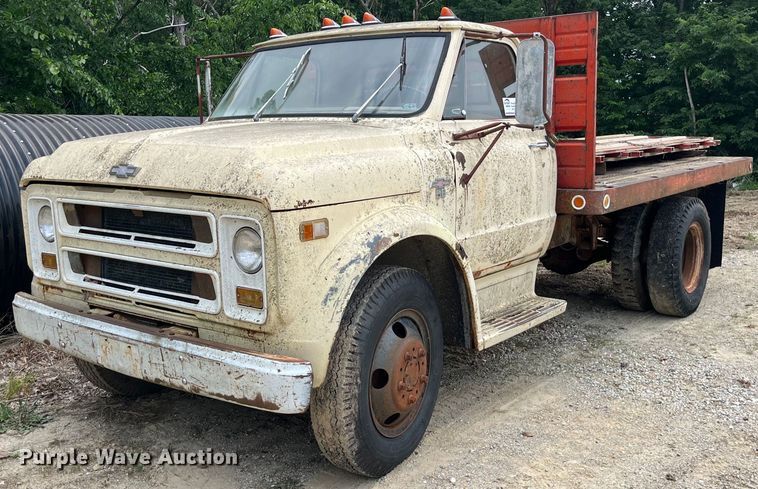image for item DP0503 1968 Chevrolet C50  dump flatbed truck