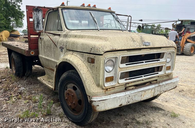 image for item DP0503 1968 Chevrolet C50  dump flatbed truck