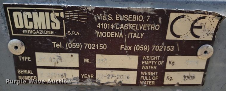 image for item DP8072 2006 Ocmis 90 R2  water reel