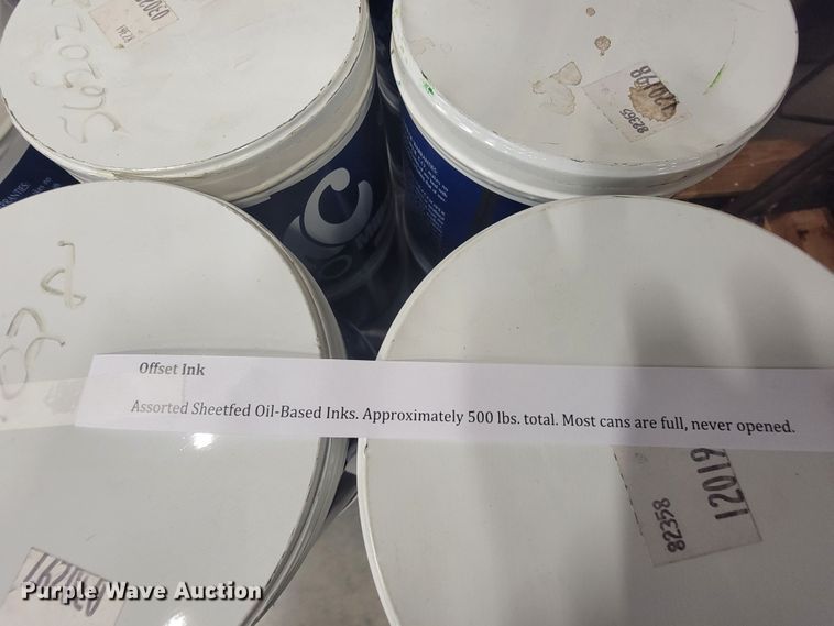 image for item HY9038 Approximately 500 lbs of offset ink