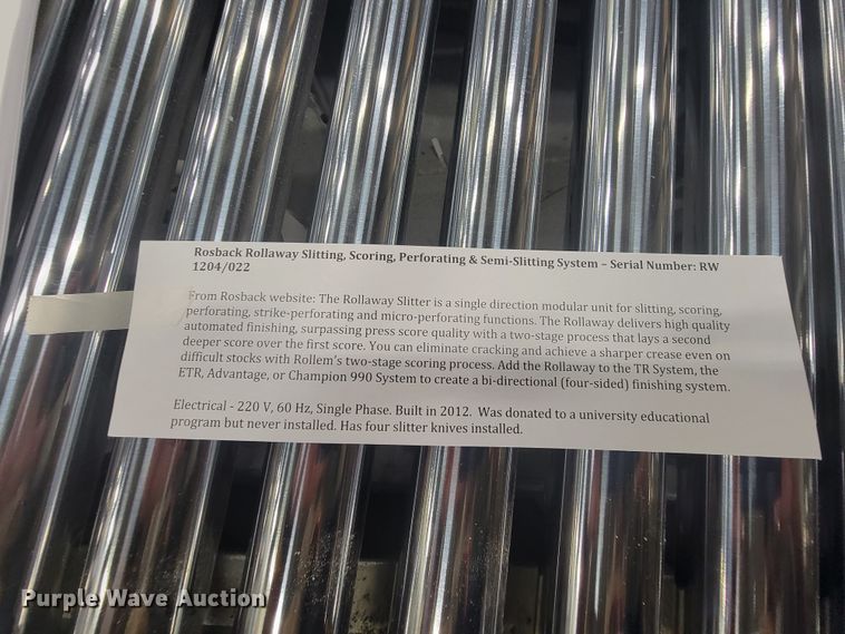 image for item HY9040 (2) 2012 Rollem Rollaway sheet metal slitters